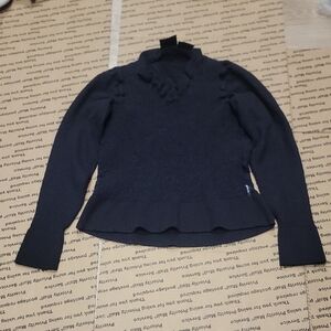 Armani Exchange Dark Blue Cowl Neck Sweater
